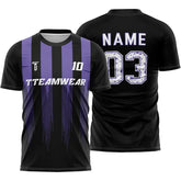 Violet Stripes Custom Team Adult Youth Soccer Jersey